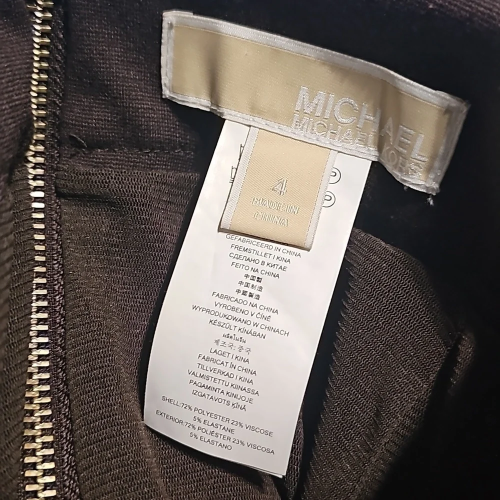 Michael Kors Brown Zippered Skirt Size‎ 4